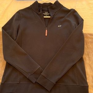 Vineyard Vines Navy Cotton 3/4 Pullover Zip